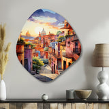 Colorful Mexico Magical Oaxaca Surrealism I - Asymmetric Metal Wall Art