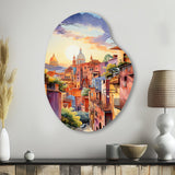 Colorful Mexico Magical Oaxaca Surrealism I - Asymmetric Metal Wall Art