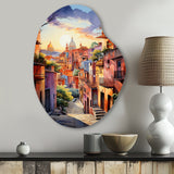 Colorful Mexico Magical Oaxaca Surrealism I - Asymmetric Metal Wall Art