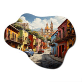 Mexico Mexican Fiesta City III - Asymmetric Metal Wall Art