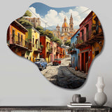 Mexico Mexican Fiesta City III - Asymmetric Metal Wall Art