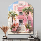 Pink Miami Artful Facades II - Asymmetric Metal Wall Art