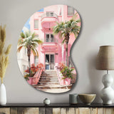 Pink Miami Artful Facades II - Asymmetric Metal Wall Art