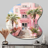 Pink Miami Artful Facades II - Asymmetric Metal Wall Art