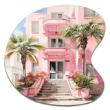 Pink Miami Artful Facades II - Asymmetric Metal Wall Art