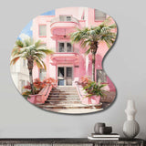 Pink Miami Artful Facades II - Asymmetric Metal Wall Art