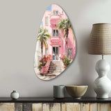 Pink Miami Artful Facades II - Asymmetric Metal Wall Art