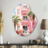 Pink Miami Artful Facades II - Asymmetric Metal Wall Art