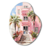 Pink Miami Artful Facades II - Asymmetric Metal Wall Art