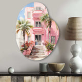 Pink Miami Artful Facades II - Asymmetric Metal Wall Art