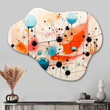 Colorful Mid Century Abstract Atomic I - Asymmetric Metal Wall Art