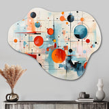 Colorful Mid Century Abstract Atomic II - Asymmetric Metal Wall Art