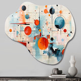 Colorful Mid Century Abstract Atomic II - Asymmetric Metal Wall Art