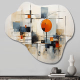 Colorful Mid Century Abstract Elegance I - Asymmetric Metal Wall Art