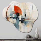 Colorful Mid Century Abstract Elegance II - Asymmetric Metal Wall Art