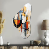 Colorful Mid Century Abstract Fusion I - Asymmetric Metal Wall Art