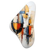 Colorful Mid Century Abstract Fusion I - Asymmetric Metal Wall Art