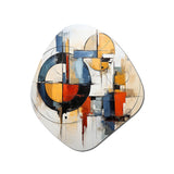 Colorful Mid Century Abstract Fusion I - Asymmetric Metal Wall Art