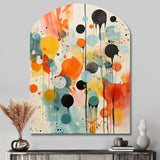 Colorful Mid Century Atomic Abstraction I - Asymmetric Metal Wall Art