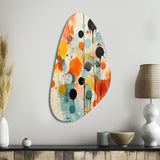 Colorful Mid Century Atomic Abstraction I - Asymmetric Metal Wall Art