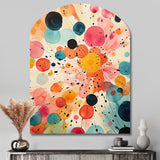 Colorful Mid Century Colorful Contrasts II - Asymmetric Metal Wall Art