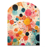 Colorful Mid Century Colorful Contrasts II - Asymmetric Metal Wall Art