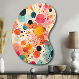 Colorful Mid Century Colorful Contrasts II - Asymmetric Metal Wall Art