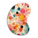 Colorful Mid Century Colorful Contrasts II - Asymmetric Metal Wall Art