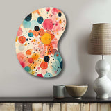 Colorful Mid Century Colorful Contrasts II - Asymmetric Metal Wall Art