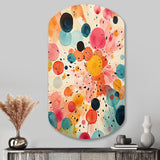 Colorful Mid Century Colorful Contrasts II - Asymmetric Metal Wall Art