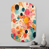 Colorful Mid Century Colorful Contrasts II - Asymmetric Metal Wall Art