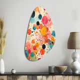 Colorful Mid Century Colorful Contrasts II - Asymmetric Metal Wall Art