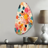 Colorful Mid Century Colorful Contrasts II - Asymmetric Metal Wall Art