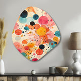 Colorful Mid Century Colorful Contrasts II - Asymmetric Metal Wall Art