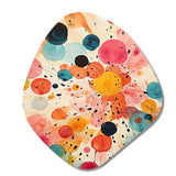 Colorful Mid Century Colorful Contrasts II - Asymmetric Metal Wall Art