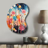 Colorful Mid Century Colorful Contrasts III - Asymmetric Metal Wall Art