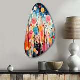 Colorful Mid Century Colorful Contrasts III - Asymmetric Metal Wall Art