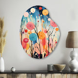 Colorful Mid Century Colorful Contrasts III - Asymmetric Metal Wall Art