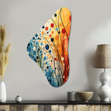 Colorful Mid Century Dynamic Duality III - Asymmetric Metal Wall Art