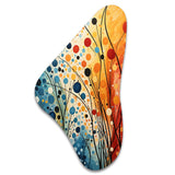 Colorful Mid Century Dynamic Duality III - Asymmetric Metal Wall Art