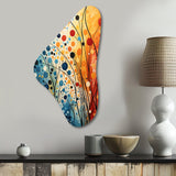 Colorful Mid Century Dynamic Duality III - Asymmetric Metal Wall Art