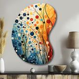 Colorful Mid Century Dynamic Duality III - Asymmetric Metal Wall Art