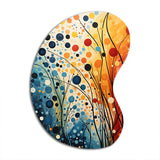 Colorful Mid Century Dynamic Duality III - Asymmetric Metal Wall Art