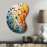 Colorful Mid Century Dynamic Duality III - Asymmetric Metal Wall Art