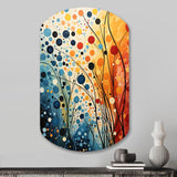 Colorful Mid Century Dynamic Duality III - Asymmetric Metal Wall Art