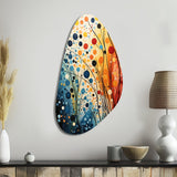 Colorful Mid Century Dynamic Duality III - Asymmetric Metal Wall Art