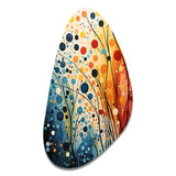 Colorful Mid Century Dynamic Duality III - Asymmetric Metal Wall Art