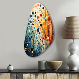 Colorful Mid Century Dynamic Duality III - Asymmetric Metal Wall Art