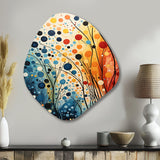 Colorful Mid Century Dynamic Duality III - Asymmetric Metal Wall Art