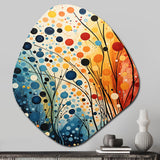 Colorful Mid Century Dynamic Duality III - Asymmetric Metal Wall Art